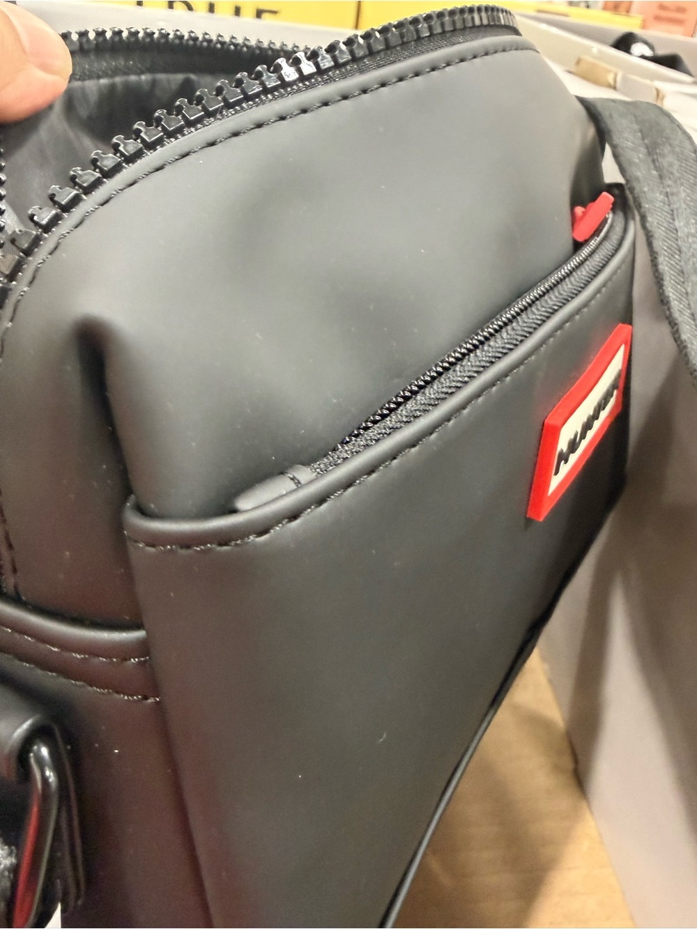 Hunter Black Crossbody Bag with Red Accents - black-or white(pick own color)new - Picture 14 of 16